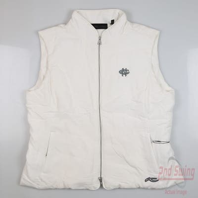 New W/ Logo Womens KJUS Vest Large L White MSRP $249