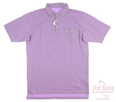 New W/ Logo Mens B. Draddy Golf Polo Small S Purple MSRP $110