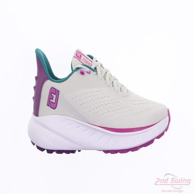 New Womens Golf Shoe Footjoy Flex XP Medium 9 White/Purple MSRP $110 95720