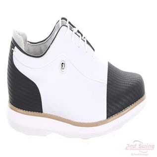 New Womens Golf Shoe Footjoy Traditions Cap Toe Medium 7 Black/White MSRP $120 97912
