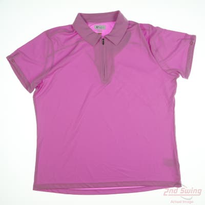 New Womens Greg Norman Polo X-Large XL Pink MSRP $50