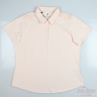 New Womens Adidas Polo X-Large XL Pink MSRP $60