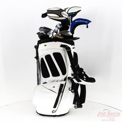 Complete Set of Men's TaylorMade Mizuno Cleveland Odyssey Golf Clubs + NEW Bag Boy ZTF Stand Bag - Right Handed