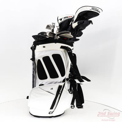 Complete Set of Men's Titleist Ping Cleveland TaylorMade Golf Clubs + NEW Bag Boy ZTF Stand Bag - Right Handed