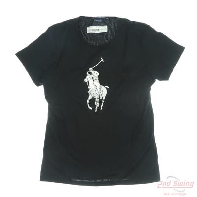 New Womens Ralph Lauren T-Shirt X-Large XL Black MSRP $75