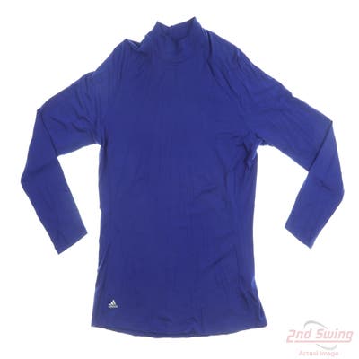 New Mens Adidas Long Sleeve X-Large XL Blue MSRP $69