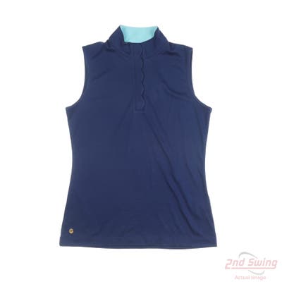 New Womens EP Pro Sleeveless Polo X-Large XL Navy Blue MSRP $82