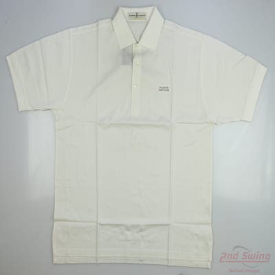 New W/ Logo Mens Fairway & Greene Polo Medium M White MSRP $85