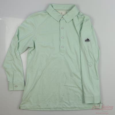 New W/ Logo Womens LinkSoul Long Sleeve Polo Medium M Green MSRP $100