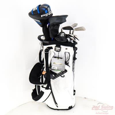 Complete Set of Men's Ping & Titleist Golf Clubs + NEW Bag Boy ZTF Stand Bag - Right Handed