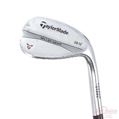 TaylorMade Milled Grind Satin Chrome Wedge Lob LW 60° 10 Deg Bounce SB True Temper Dynamic Gold Steel Wedge Flex Right Handed 35.0in