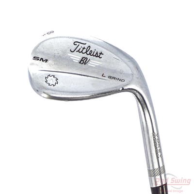 Titleist Vokey SM6 Tour Chrome Wedge Lob LW 58° 4 Deg Bounce L Grind Stock Steel Shaft Steel Wedge Flex Right Handed 35.75in
