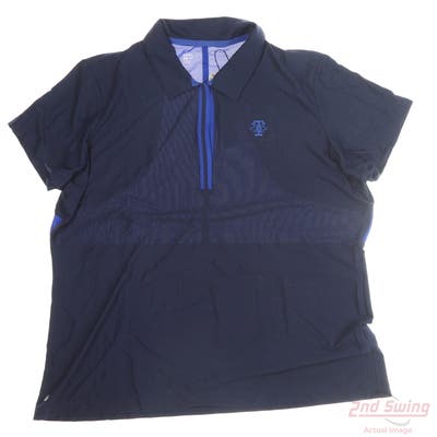New W/ Logo Womens EP NY Polo X-Large XL Blue MSRP $80