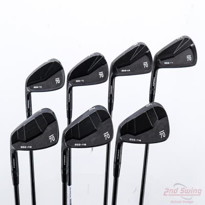 Sub 70 659 MB Forged Black Iron Set 5-PW AW FST KBS S-Taper Steel Stiff Left Handed +1/4"