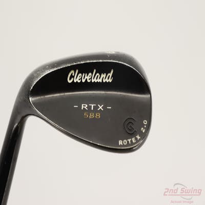 Cleveland 588 RTX 2.0 Black Satin Wedge Lob LW 60° 10 Deg Bounce Stock Steel Shaft Steel Wedge Flex Left Handed 37.0in