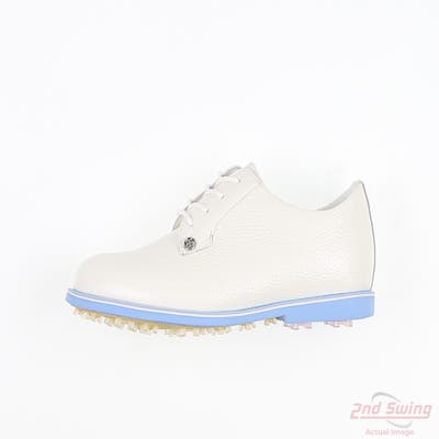 New Womens Golf Shoe G-Fore Gallivanter Leather 6 White/Blue MSRP $350 G4LF21EF01