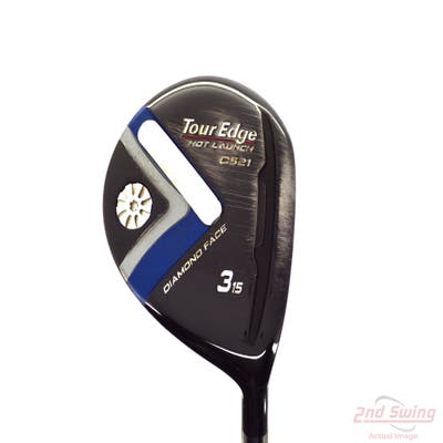 Tour Edge Hot Launch C521 Fairway Wood 3 Wood 3W 15° Aldila Rogue Black 60 Graphite Stiff Right Handed 43.75in