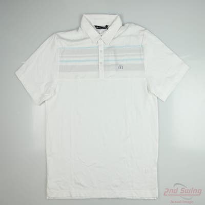 New Mens Travis Mathew Polo Small S White MSRP $100 1MO174