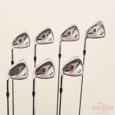 Mint Wilson Staff FG Tour V6 Iron Set 5-PW GW True Temper Dynamic Gold Steel Stiff Left Handed STD