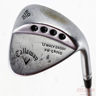 Callaway Mack Daddy PM Grind Wedge Lob LW 60° 10 Deg Bounce PM Grind Stock Steel Shaft Steel Wedge Flex Right Handed 33.75in