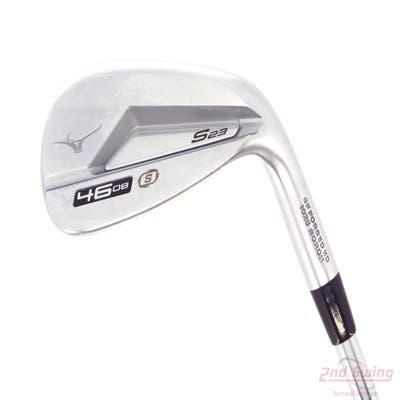 Mizuno S23 Satin Chrome Wedge Pitching Wedge PW 46° 8 Deg Bounce S Grind FST KBS Hi-Rev 2.0 115 Steel Wedge Flex Right Handed 35.75in