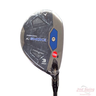 Mint Callaway Paradym Ai Smoke Max Fairway Wood 3 Wood 3W 15° Mitsubishi Tensei AV-XLINK Blue 65 Graphite Stiff Right Handed 43.25in