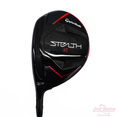 TaylorMade Stealth 2 Fairway Wood 3 Wood 3W 15° UST Mamiya LIN-Q M40X White 7 Graphite Stiff Left Handed 43.0in