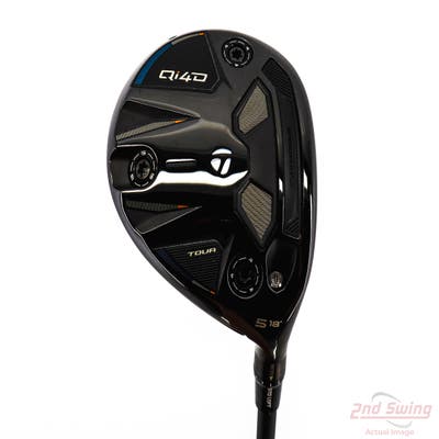 Mint TaylorMade Qi4D Tour Fairway Wood 5 Wood 5W 18° Mitsubishi REAX 75 Graphite Stiff Right Handed 42.5in