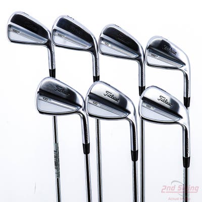 Mint Titleist 2023 T100 Iron Set 4-PW True Temper AMT Tour White Steel Stiff Right Handed STD