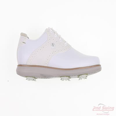 New Womens Golf Shoe Footjoy 2025 Traditions Medium 7.5 White MSRP $130 97901
