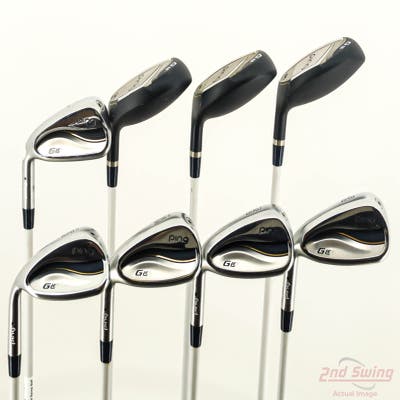 Ping G LE 3 Iron Set 4H 5H 6H 7-PW SW ULT 250 Lite Graphite Ladies Left Handed Black Dot +1/4"