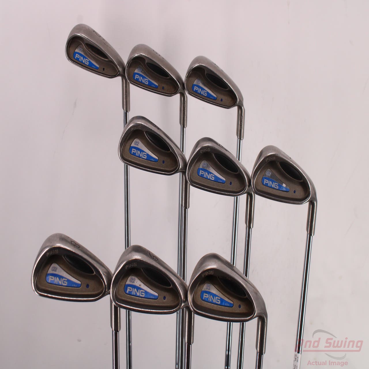 Ping G2 Iron Set 2PW Ping CS Lite Steel Stiff Right Handed Blue Dot 37