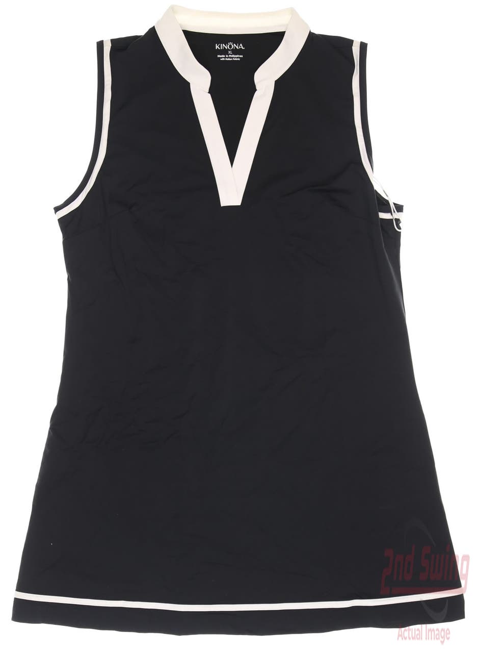 New Womens Kinona Sleeveless Golf Dress X-Large XL Black MSRP $170