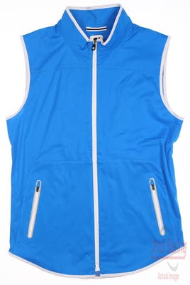 New Womens Footjoy Full Zip Golf Vest Medium M Blue MSRP $135