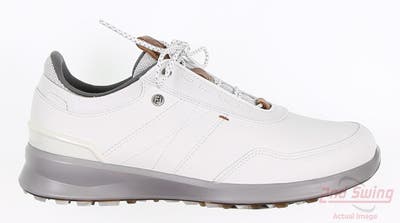New Mens Golf Shoe Footjoy Stratos Extra Wide 9.5 White/Grey MSRP $220 50012