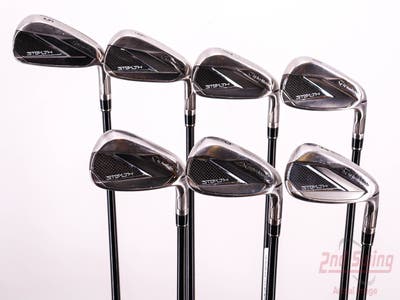 TaylorMade Stealth Iron Set 5-PW AW Fujikura Ventus Red 5 Graphite Senior Right Handed 38.25in