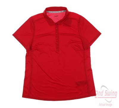 New Womens Puma Gamer Polo XX-Large XXL Red MSRP $60