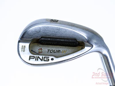 Ping Tour-W Brushed Silver Wedge Lob LW 58° 10 Deg Bounce W Grind Ping AWT Steel Regular Right Handed Black Dot 35.0in