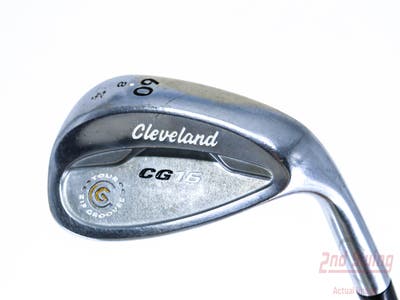 Cleveland CG16 Satin Chrome Wedge Lob LW 60° 8 Deg Bounce Cleveland Traction Wedge Steel Wedge Flex Right Handed 35.25in