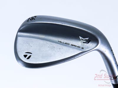 TaylorMade Milled Grind 3 Raw Chrome Wedge Sand SW 56° 14 Deg Bounce FST KBS MAX 85 MT Steel Regular Right Handed 35.0in