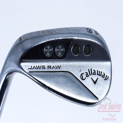 Callaway Jaws Raw Chrome Wedge Lob LW 60° 10 Deg Bounce S Grind Dynamic Gold Spinner TI Steel Stiff Left Handed 35.0in