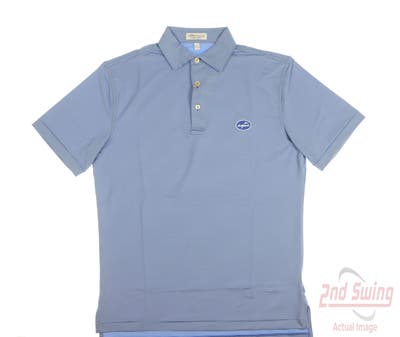 New W/ Logo Mens Peter Millar Golf Polo Small S Blue MSRP $94