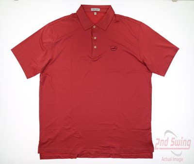 New W/ Logo Mens Peter Millar Golf Polo X-Large XL Red MSRP $94