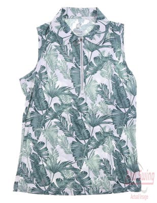 New Womens GG BLUE Sleeveless Polo X-Small XS Green MSRP $84