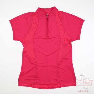 New Womens Lucky In Love Polo X-Small XS Pink MSRP $80