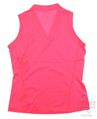New W/ Logo Womens Tail Sleeveless Polo Small S Pink MSRP $99