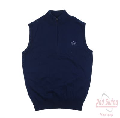 New W/ Logo Mens Turtleson Sweater Vest Small S Blue MSRP $145