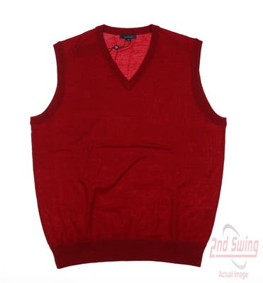 New Mens Turtleson Sweater Vest Medium M Red MSRP $145