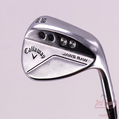 Callaway Jaws Raw Chrome Wedge Lob LW 58° 10 Deg Bounce S Grind Dynamic Gold Spinner TI Steel Wedge Flex Right Handed 35.75in