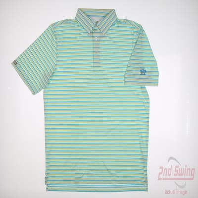New W/ Logo Mens Straight Down Polo Large L Multi MSRP $109